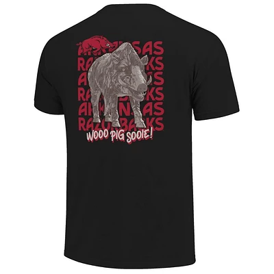 Arkansas Hog Statue Stacked Comfort Colors Tee