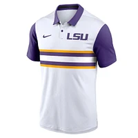 LSU Nike Campus Pattern Chest Stripe Polo