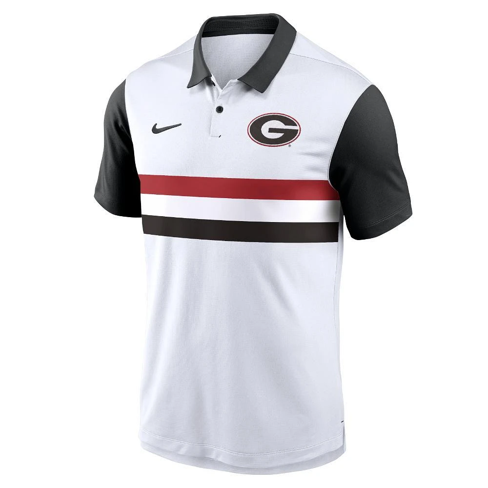 Georgia Nike Campus Pattern Chest Stripe Polo