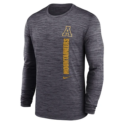 App State Nike Dri-Fit Velocity Team Issue Long Sleeve Tee