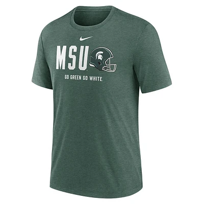 Michigan State Nike Triblend Football Slogan Tee