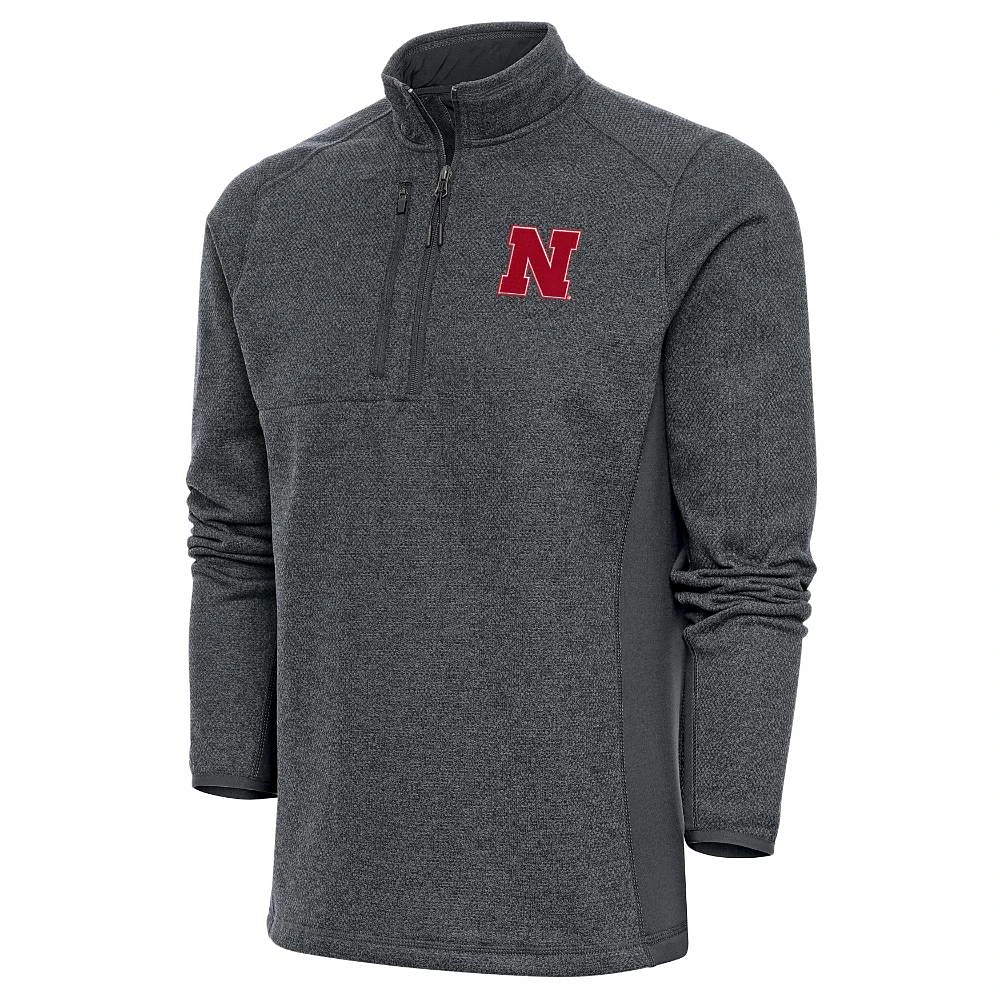 Nebraska Antigua Men's Course 1/4 Zip Pullover