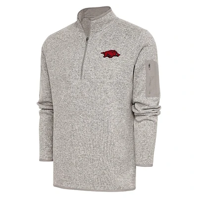 Arkansas Antigua Men's Fortune 1/4 Zip Pullover