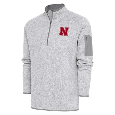 Nebraska Antigua Men's Fortune 1/4 Zip Pullover