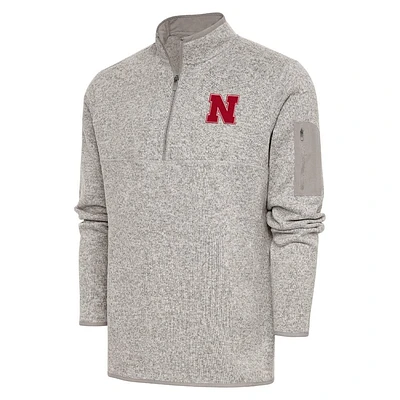 Nebraska Antigua Men's Fortune 1/4 Zip Pullover