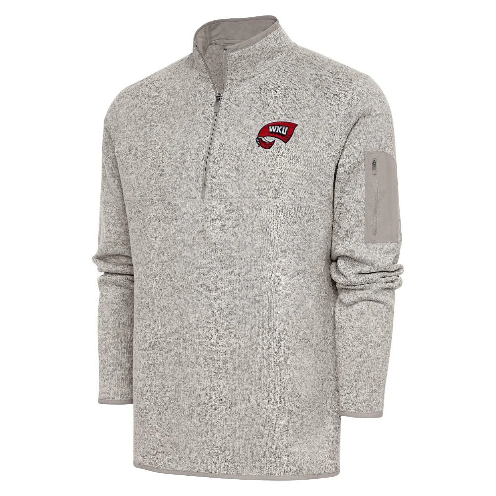 Western Kentucky Antigua Men's Fortune 1/4 Zip Pullover