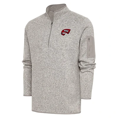 Western Kentucky Antigua Men's Fortune 1/4 Zip Pullover