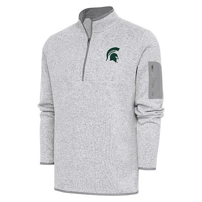 Michigan State Antigua Men's Fortune 1/4 Zip Pullover