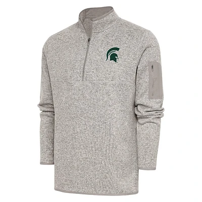 Michigan State Antigua Men's Fortune 1/4 Zip Pullover