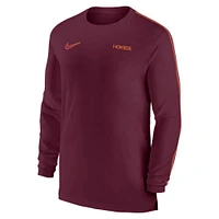 Virginia Tech Nike Dri-Fit UV Coach Long Sleeve Top