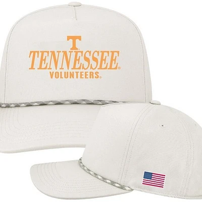 Tennessee Legacy American Flag Caddy Rope Script Snapback Cap