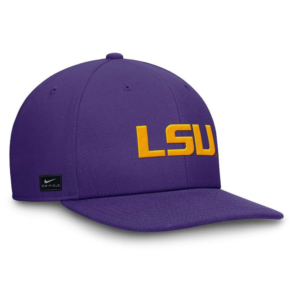 LSU Nike Dri-Fit Pro Structured Square Bill Cap