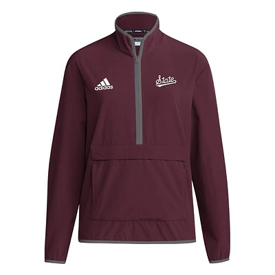 Mississippi State Adidas Sideline Woven 1/4 Zip Pullover