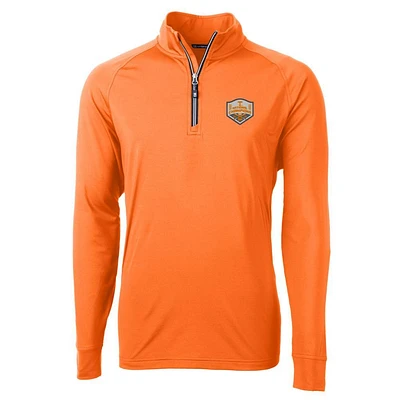 Tennessee Cutter & Buck 2024 NCAA College World Series Nat Champs Men's Ecopique Adapt 1/2 Zip Pullover