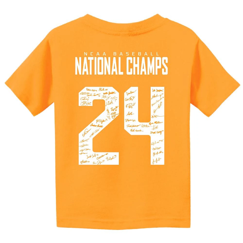 Tennessee 2024 NCAA College World Series Nat Champs Toddler NIL Shirsey Tee