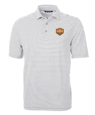 Tennessee Cutter & Buck 2024 NCAA CWS National Champions Men's Big Tall Eco Pique Stripe Polo