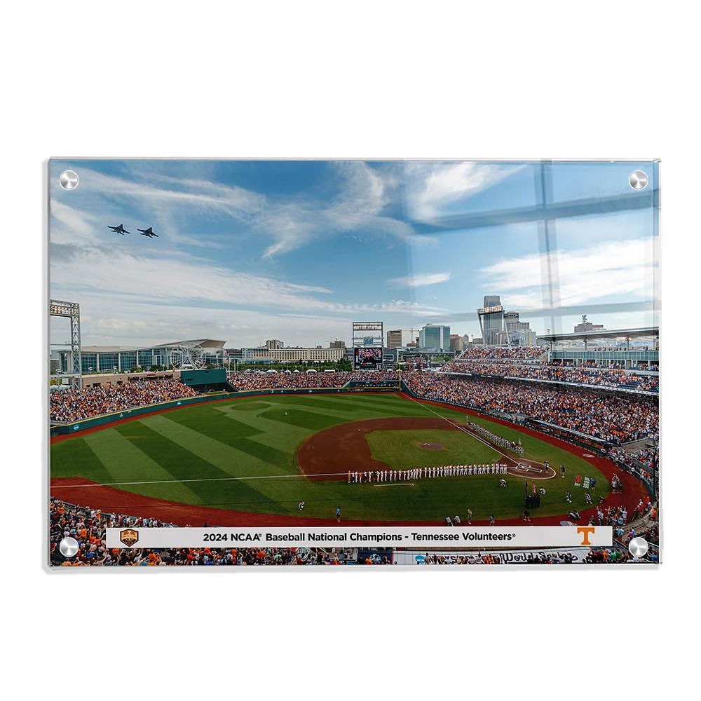 Tennessee 2024 NCAA Baseball Champions College Wall Art Acrylic- Omaha Fly Over