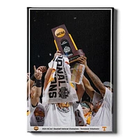 Tennessee 2024 NCAA Baseball Champions College Wall Art Canvas- National Championship Trophy