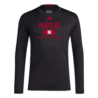 Nebraska Adidas Sideline Training Long Sleeve Tee