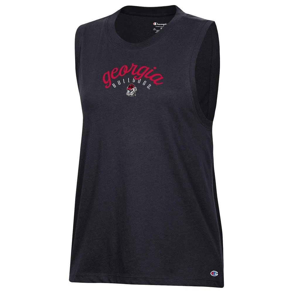 Georgia Champion Women's Core Muscle Script Arch Tank Top