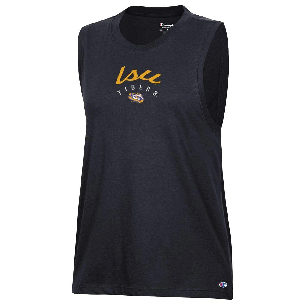 LSU Champion Women's Core Muscle Script Arch Tank Top