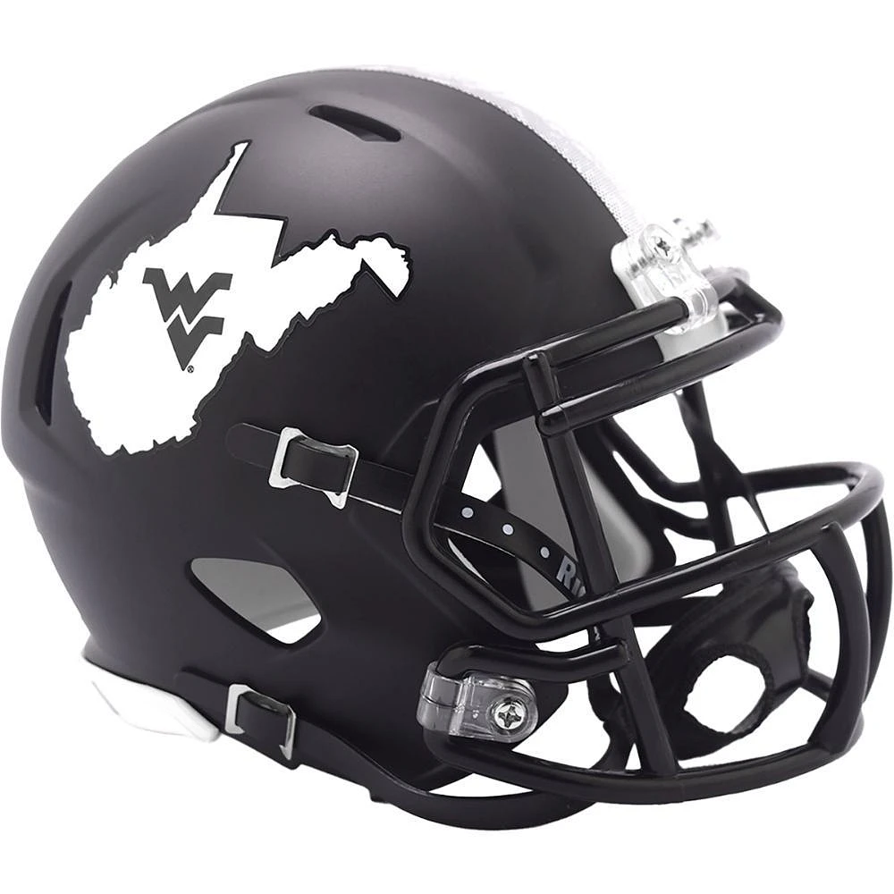 West Virginia Riddell Built on Bravery Mini Speed Helmet