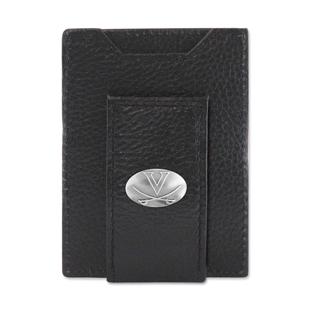 Virginia Zep-Pro Zep-Pro Black Leather Concho Front Pocket Wallet