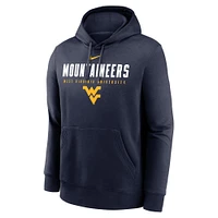 West Virginia Nike Mascot Straight Club Fleece Hoodie