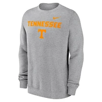 Tennessee Nike Primary Stack Club Fleece Crew