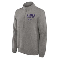 LSU Nike 1/2 Zip Pullover Club Fleece