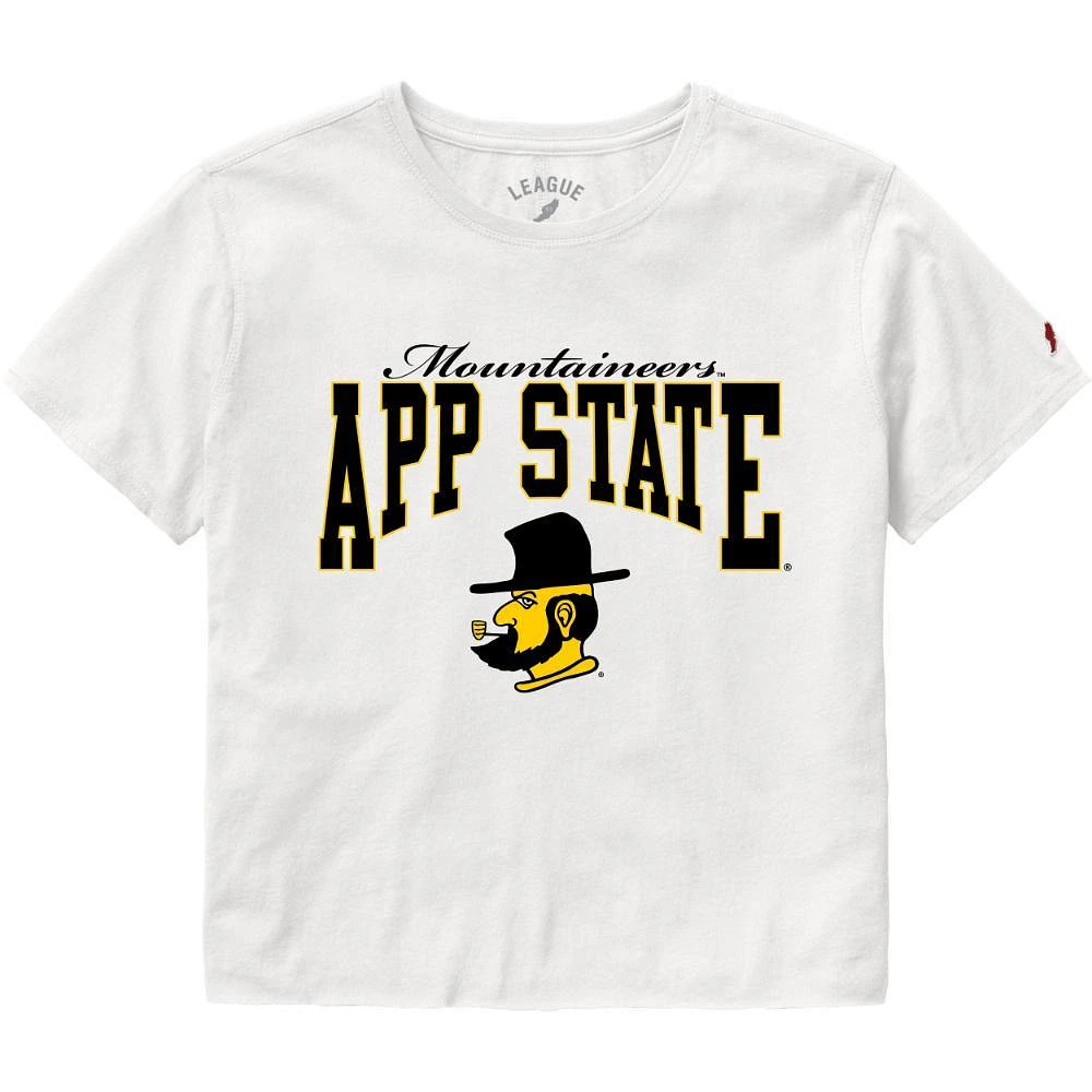 App State League Women's Clothesline Cotton Crop Tee