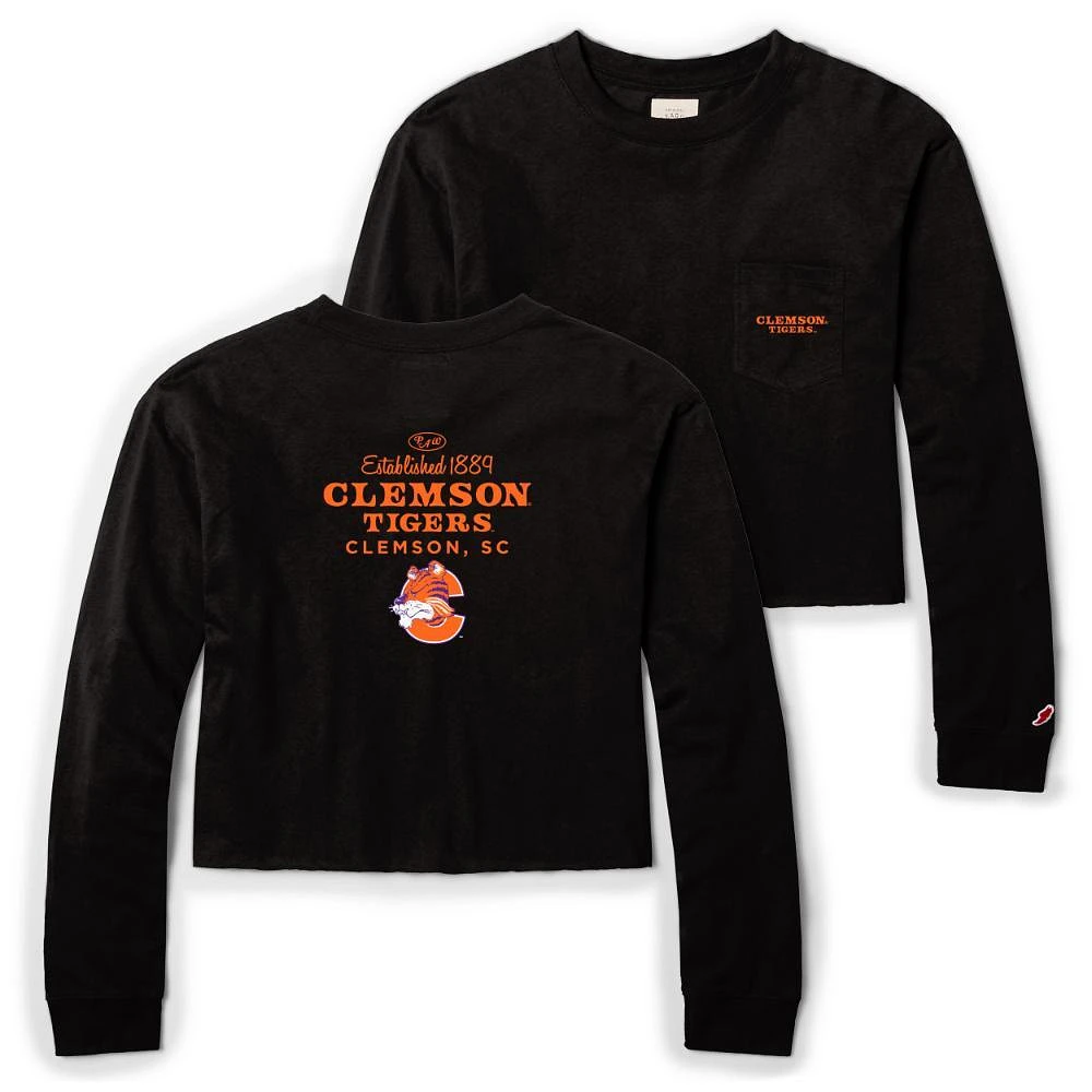 Clemson League Women's Clothesline Cotton Long Sleeve Midi Tee