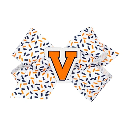 Virginia Medium Confetti Printed with Logo Badge Bow