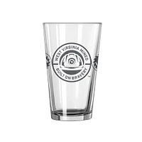 West Virginia Built on Bravery 16 Oz Pint Glass