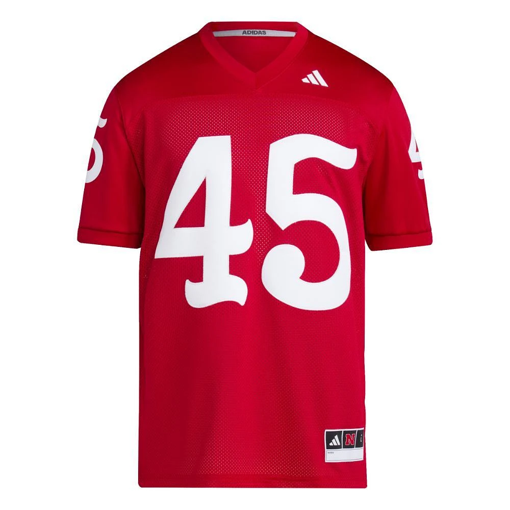 Nebraska Adidas #45 Premier Strategy Football Jersey