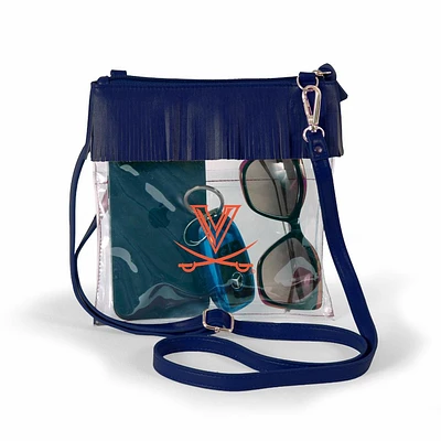 Virginia Judyann Fringe Clear Crossbody Bag