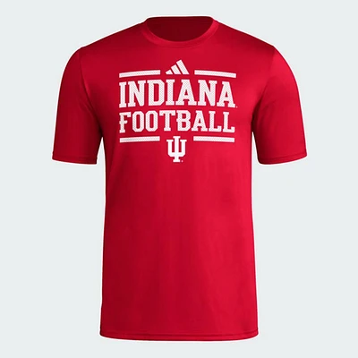 Indiana Adidas Practice Football Pregame Tee