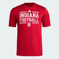 Indiana Adidas Practice Football Pregame Tee