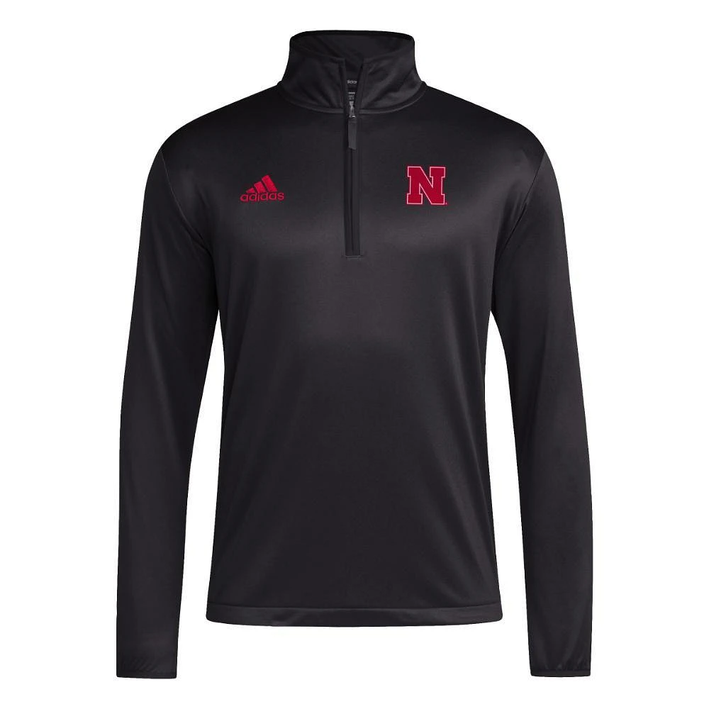 Nebraska Adidas Sideline Knit 1/4 Zip