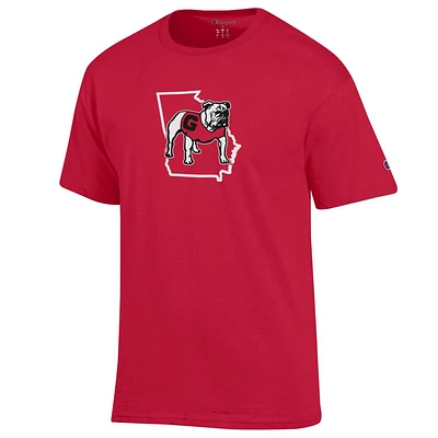 Georgia Champion Logo Over State Tee