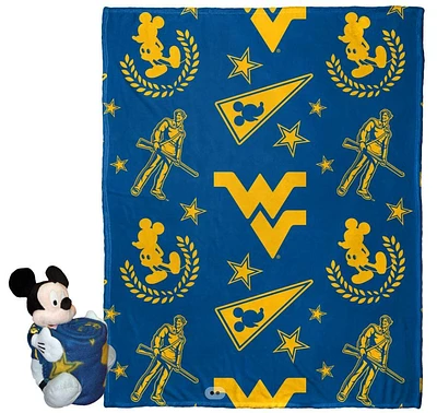 West Virginia Northwest Pennant Mickey Pillow & Silk Throw Set