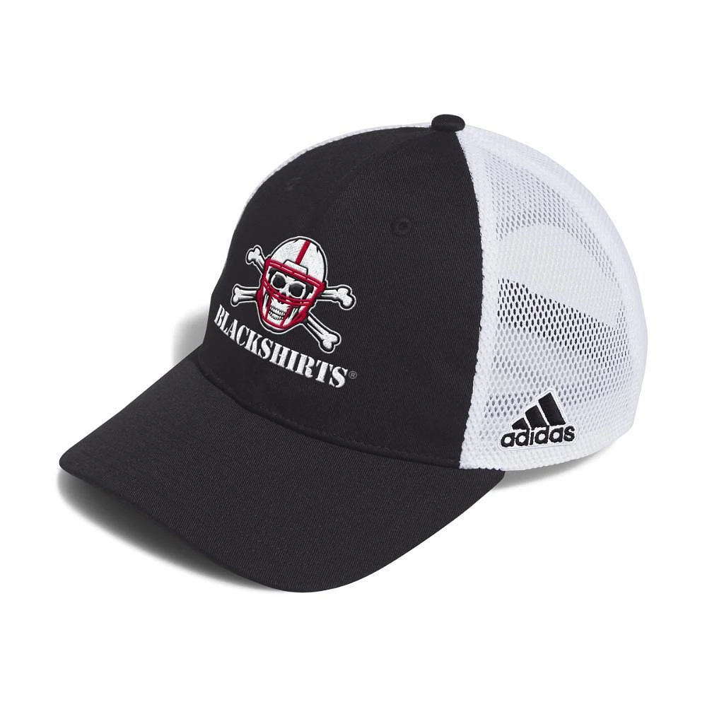 Nebraska Adidas Blackshirts Slouch Trucker Cap