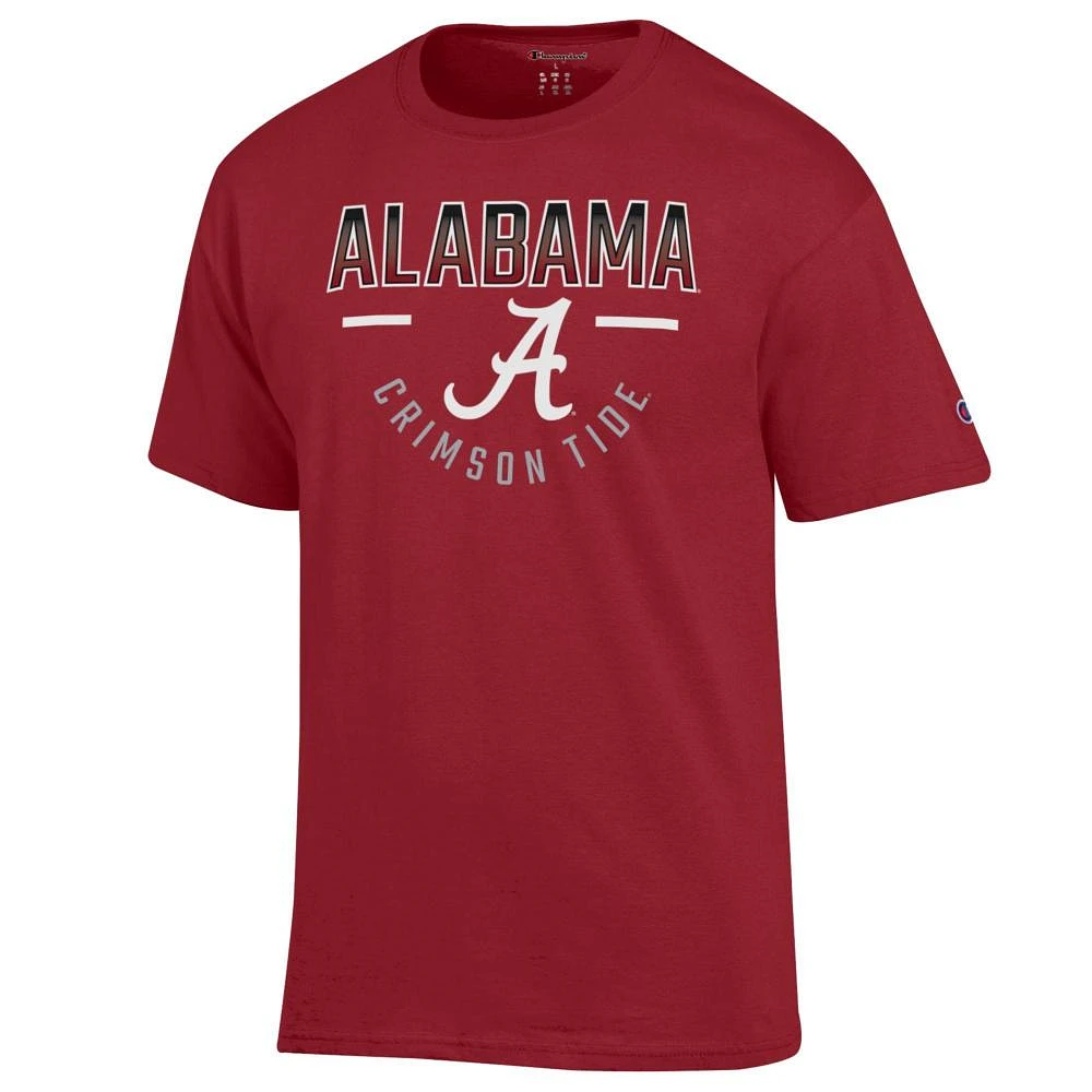 Alabama Champion Straight Over Logo Reverse Arch Tee