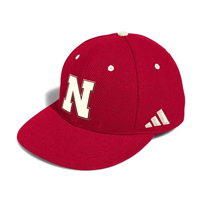 Nebraska Adidas Fitted Wool Baseball Cap