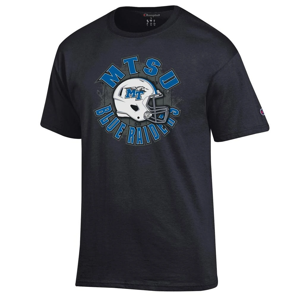 MTSU Champion Circle with Helmet Over Field Tee