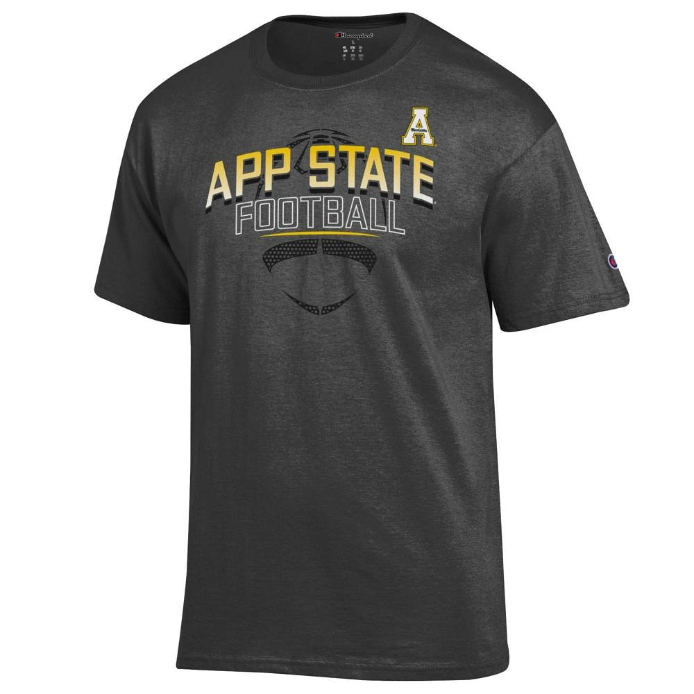 App State Champion Arch Over Tonal Football Tee