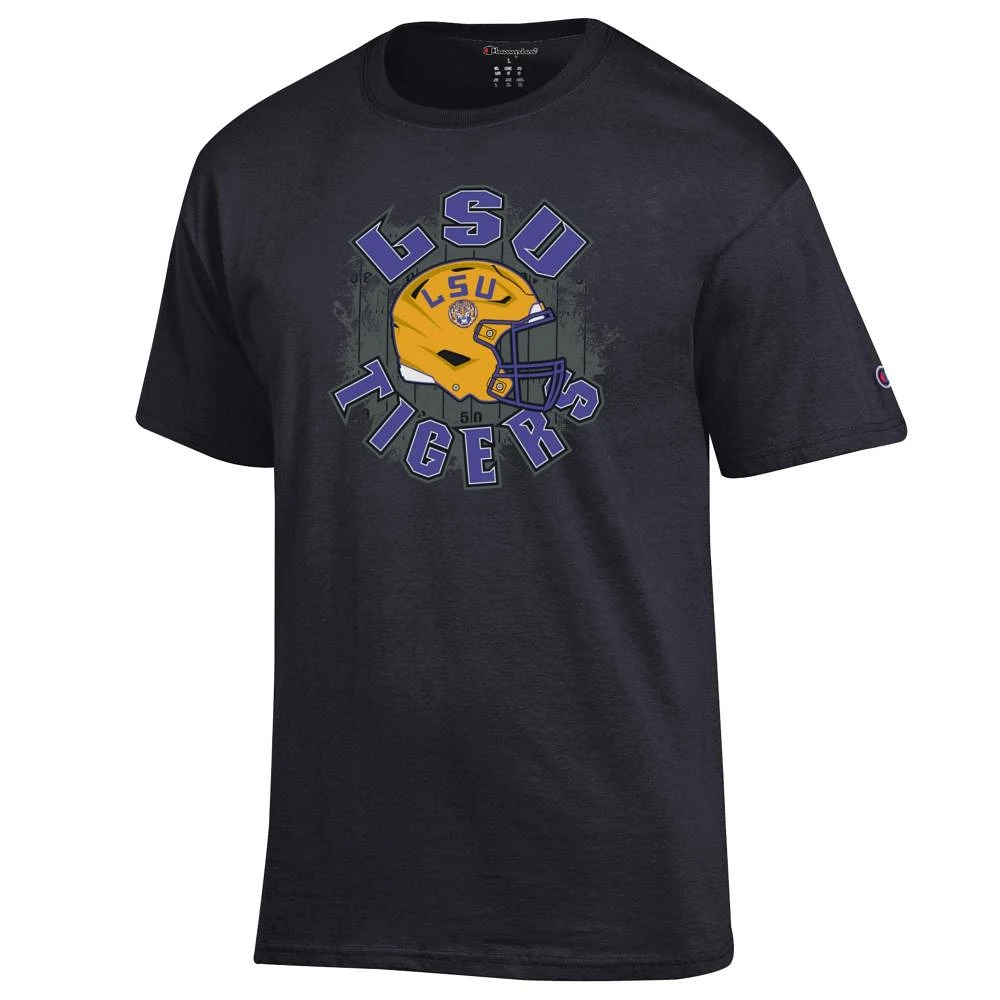 LSU Champion Circle with Helmet Over Field Tee