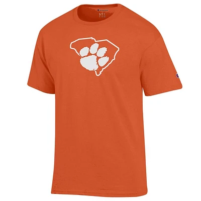 Clemson Champion Logo Over State Tee