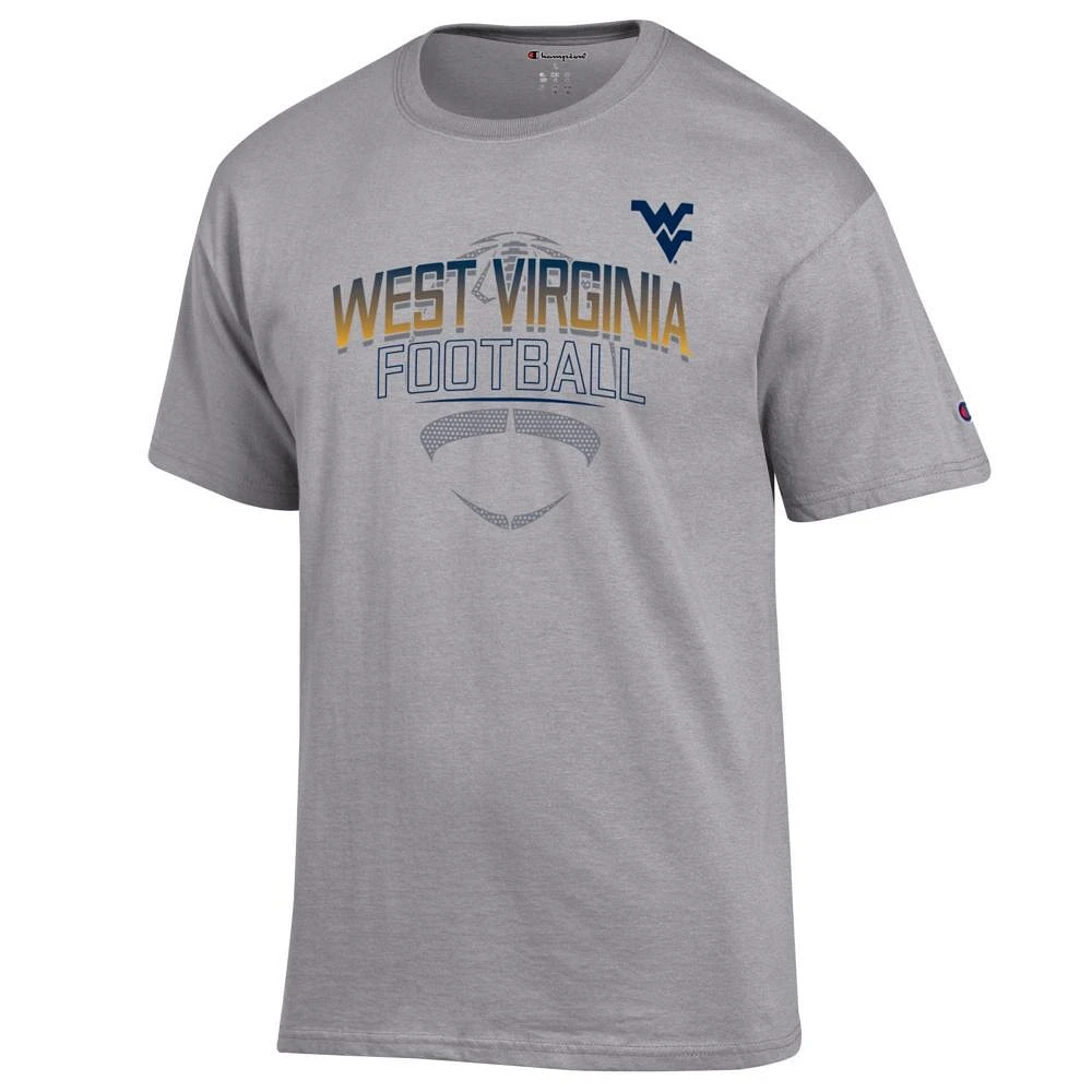 West Virginia Champion Arch Over Tonal Football Tee