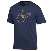 West Virginia Champion Logo Over State Tee